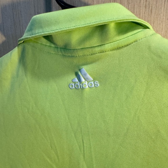 Adidas Kids Lime Green Polo Shirt Size XS - Picture 5 of 5